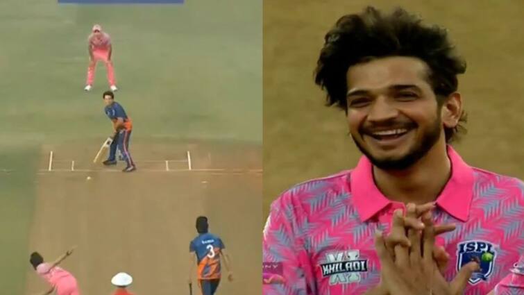 Munawar Faruqui Dismisses Sachin Tendulkar ISPL 2024 Video Breaks Internet Tendulkar Out Sachin Tendulkar WATCH: Munawar Faruqui Dismisses Sachin Tendulkar In ISPL 2024, Video Breaks The Internet