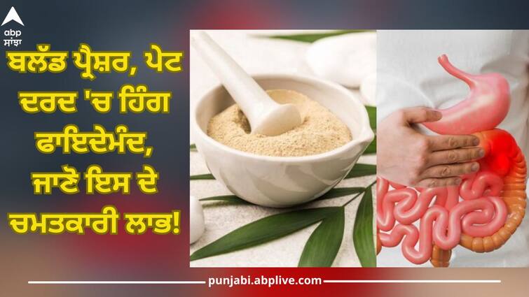 Benefits Of Hing: Asafoetida is beneficial in blood pressure, stomach pain, know its miraculous benefits Benefits Of Hing: ਬਲੱਡ ਪ੍ਰੈਸ਼ਰ, ਪੇਟ ਦਰਦ 'ਚ ਹਿੰਗ ਫਾਇਦੇਮੰਦ, ਜਾਣੋ ਇਸ ਦੇ ਚਮਤਕਾਰੀ ਫਾਇਦੇ