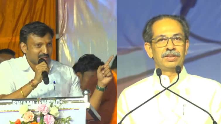 Omraje Nimbalkar fiery speech at Omerga during Uddhav Thackeray rally at Dharashiv Maharashtra