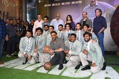 Ajay Devgn Poses With His Team Of Players At 'Maidaan' Trailer Launch Event; SEE PICS