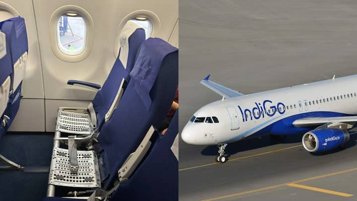 Indigo passengers found torn seats in flight indigo reacts trending Viral: इंडिगो की फ्लाइट में मिली फटी हुई सीट, Video वायरल होने पर कंपनी ने यूं किया रिएक्ट