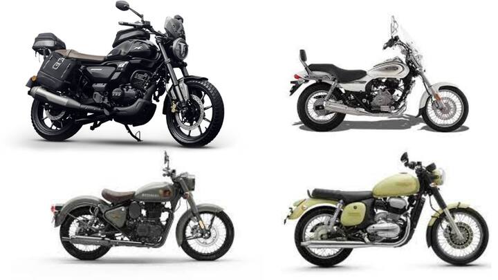 Best Cruiser Bikes in India: இந்திய ஆட்டோமொபைல் சந்தையில், ரூ.2 லட்சம் பட்ஜெட்டில் கிடைக்கும் க்ரூசர் மோட்டார் சைக்கிள்களின் விவரங்கள் கீழே பட்டியலிடப்பட்டுள்ளன.