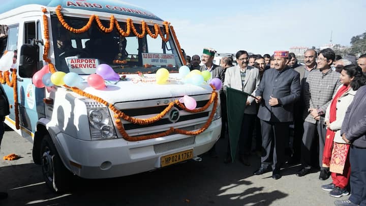 Shimla Airport Himachal Pradesh Deputy CM Mukesh Agnihotri started bus service Fare Timing ANN Shimla Airport: अब शिमला एयरपोर्ट पहुंचना हुआ आसान, शटल बस शुरू, जानें- किराया और टाइमिंग