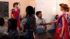 அறிவியலின் அடுத்த உச்சம்! இந்தியாவின் முதல் ஏ.ஐ. டீச்சர்! ஐரிசைப் பார்த்து வியக்கும் பள்ளி மாணவர்கள்!