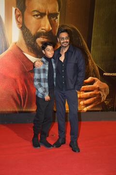 Shaitaan Screening: Ajay Devgn Arrives With Yug Poses With R Madhavan, Jyothika Arrives With Suriya