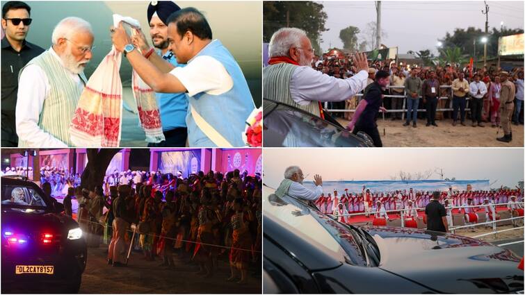 PM Modi Receives Heat Welcome In Assam, Hails ‘Numerous And Lovely Tradition’ — IN PICS