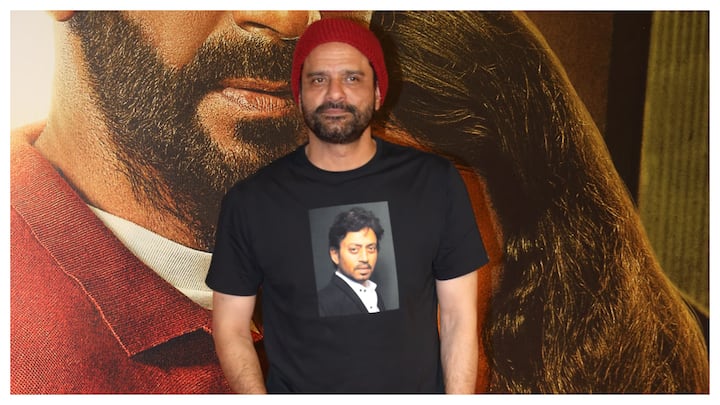 Jaideep Ahlawat on Thursday attended the screening of Ajay Devgn, R Madhavan and Jyothika starter 'Shaitaan' wearing a t-shirt with late actor Irrfan Khan's photo on it.