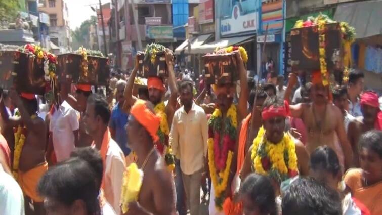 Masi Petti Festival of Usilambatti Ochandamman Temple was held with much fanfare உசிலம்பட்டி: வெகுவிமர்சையாக நடைபெற்ற ஒச்சாண்டம்மன் கோயிலின் மாசி பெட்டி திருவிழா