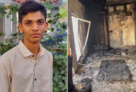 Aap corporator Jitu Kachdias house caught fire 17 year old son died Surat:  આપના કોર્પોરેટર જીતુ કાછડિયાના ઘરમાં લાગી ભીષણ આગ, 17 વર્ષના દીકરાનું મોત