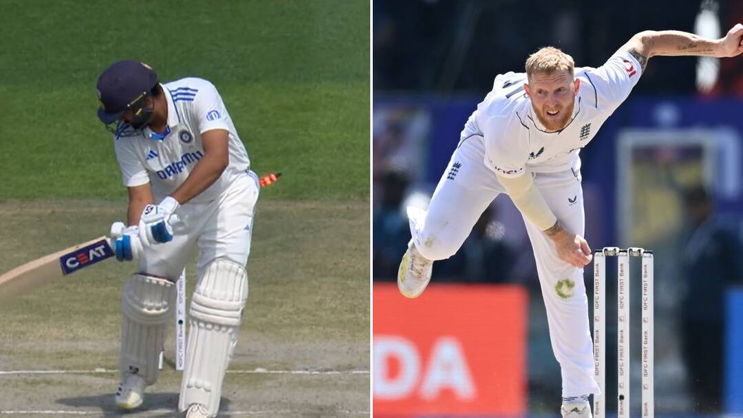 Rohit Sharma Falls Prey To Ben Stokes' First Ball In 8 Months, Leaves Brendon McCullum Shocked - WATCH IND vs ENG 5th Test Dharamsala Ben Stokes Rohit Sharma First Wicket 8 Months Brendon McCullum Reaction Watch Video Rohit Sharma Falls Prey To Ben Stokes' First Ball In 8 Months, Leaves Brendon McCullum Shocked - WATCH