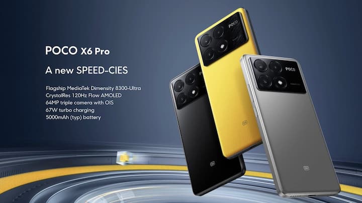 Poco X6 Pro 5G: इस फोन को पोको कंपनी ने कुछ महीने पहले ही लॉन्च किया है।  इस फोन में 6.67 इंच की POLED डिस्प्ले, डाइमेंशन 8300 अल्ट्रा चिपसेट, 5000mAh की बैटरी और 67W की फास्ट चार्जिंग सपोर्ट है।  इस फोन की कीमत 20,999 रुपये से शुरू होती है।