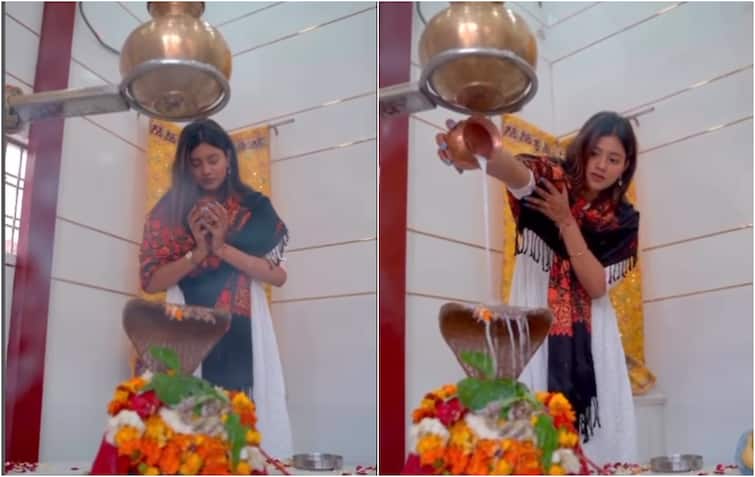 Anjali Arora celebrated Maha Shivratri offered prayer shared video Watch: महाशिवरात्रि पर शिव भक्ति में लीन हुईं Anjali Arora, पूजा का वीडियो शेयर कर यूं दी फैंस को बधाई