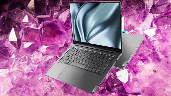 Lenovo Yoga Slim 7i showcases an aluminium chassis fortified with MIL-STD 810H grade durability for enhanced protection against potential damage. The laptop sports a 14-inch WUXGA OLED display, delivering a resolution of 1,920 x 1,200 pixels, a 60Hz refresh rate, and a peak brightness of 400 nits. The display, featuring minimal bezels, is optimised with Dolby Vision support and TUV Rheinland low blue light certification. Additionally, the Yoga series laptop incorporates quad 2W stereo speakers that support Dolby Atmos. (Image Source: Getty)