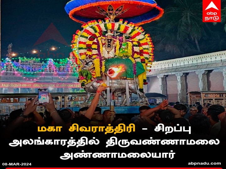 Maha Shivaratri 2024:  மகா சிவராத்தியை முன்னிட்டு ஜோதி பிழம்பாக எழுந்தருளிய அண்ணாமலையாருக்கு லட்சார்ச்சனை 