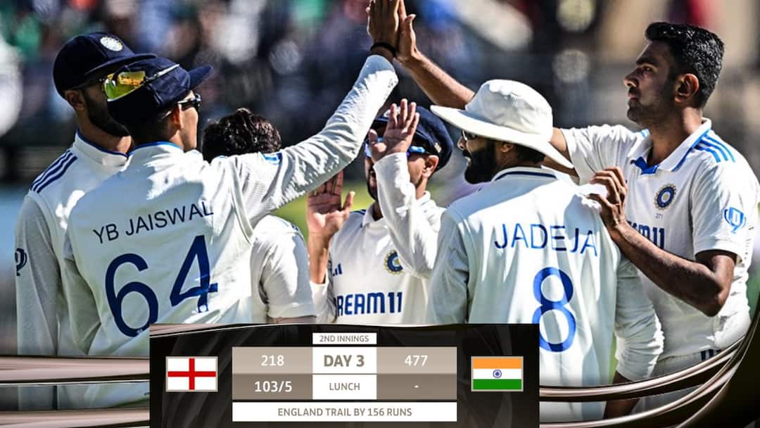 IND vs ENG 5th Test England in trouble as they lose five wickets in the morning session of Day 3 IND vs ENG 5th Test: లంచ్‌ సమయానికే 5 వికెట్లు, ఇంగ్లాండ్‌ ఖేల్‌ ఖతమే
