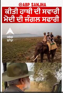 PM also took an elephant safari | ਕੀਤੀ ਹਾਥੀ ਦੀ ਸਵਾਰੀ,ਮੋਦੀ ਦੀ ਜੰਗਲ ਸਫਾਰੀ