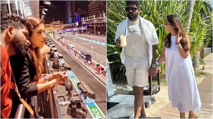 Nayanthara and her husband, filmmaker Vignesh Shivan, have been sharing photos and videos from their trip to Saudi Arabia.