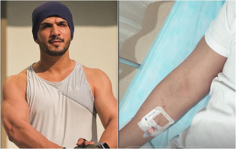 Tv actor Arjun Bijlani hospitalized due to severe pain in his stomach actor shared photo from hospital Arjun Bijlani  की बिगड़ी तबीयत, अस्पताल से हाथ में ड्रिप लगी तस्वीर की शेयर, जानें- अब एक्टर की कैसी है हालत