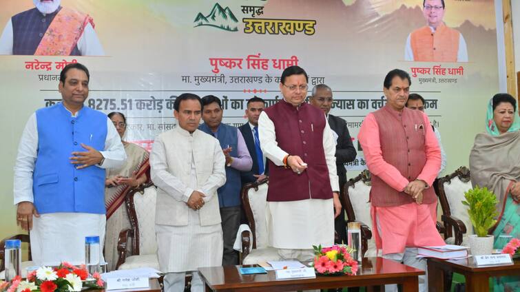 Uttarakhand CM Pushkar Singh Dhami laid foundation stone and inaugurated 122 schemes worth 8275 crore ann Uttarakhand News: सीएम धामी ने उत्तराखंड को दी करोड़ों की सौगात, 122 योजनाओं का किया शिलान्यास और लोकार्पण