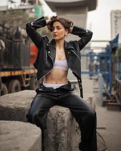 Elli AvrRam Aces An Edgy Streetwear Look In Leather Jacket, SEE PICS