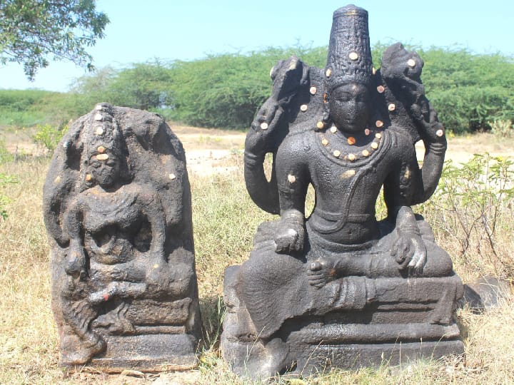 திருவில்லிபுத்தூர் அருகே களத்தூரில் 1,200 ஆண்டுகள் பழமையான திருமால், வைஷ்ணவி சிற்பங்கள் கண்டெடுப்பு