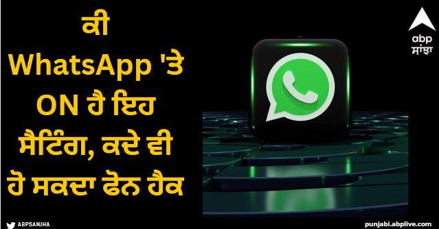 If this setting is ON on WhatsApp Can ever hack the phone Setting of Whatsapp: ਕੀ WhatsApp 'ਤੇ ON ਹੈ ਇਹ ਸੈਟਿੰਗ, ਕਦੇ ਵੀ ਹੋ ਸਕਦਾ ਫੋਨ ਹੈਕ