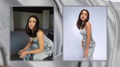 Sara Ali Khan Photos : வெள்ளி நிற உடையில் விண்மீனாய் ஜொலிக்கும் நடிகை சாரா அலி கான்!