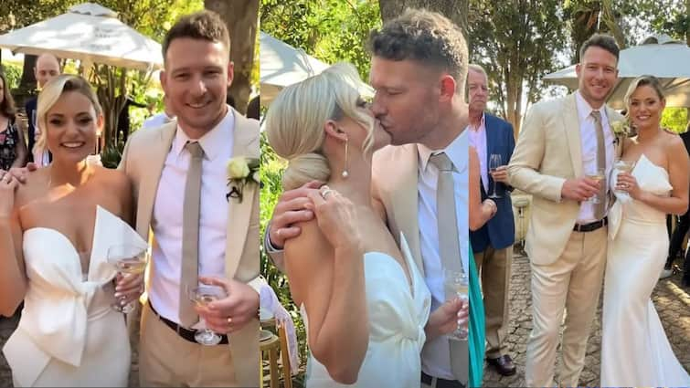 South African Cricketer David Miller gets married to his longtime girlfriend Camilla Harris David Miller: டேவிட் மில்லருக்கு டும் டும் டும்.. காதலி கமிலா ஹாரீஸை கரம் பிடித்தார்