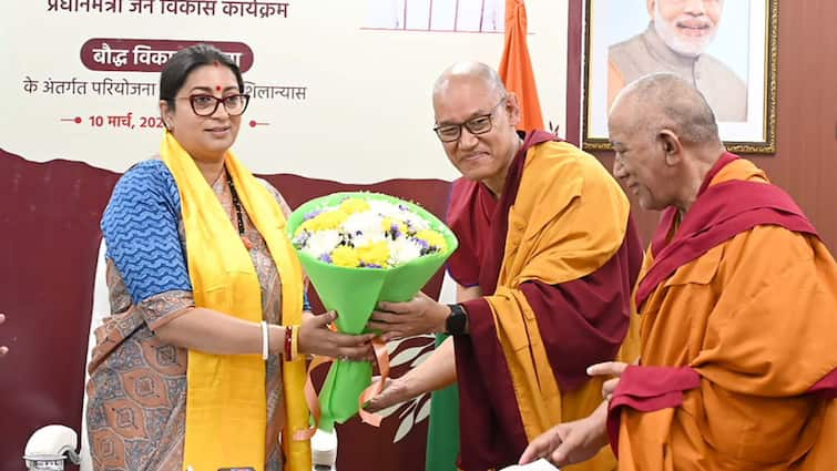 Smriti Irani Lays Basis Stone Of 38 Initiatives Price Rs 225 Cr Below Buddhist Growth Plan