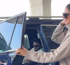 प्रेग्नेंट Deepika Padukone को एयरपोर्ट छोड़ने आए पति Ranveer Singh , ओवरसाइज्ड शर्ट में स्टाइलिश लगीं एक्ट्रेस