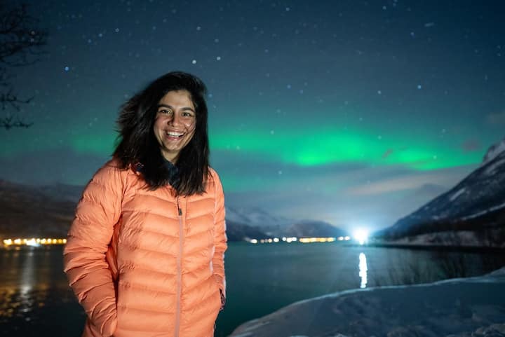Known best for her work in The Family Man, Shreya has gained popularity amongst her audience quickly. Her vacation to Norway is a dream of many as she is seen posing with the magnificent Northern Lights. (Image Source: Special Arrangement)