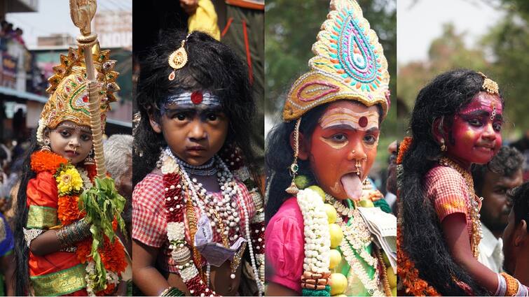 Mayana kollai Festival held in Salem - Children caught the attention of devotees. Mayana Kollail: சேலத்தில் நடைபெற்ற மயான கொள்ளை திருவிழா! பக்தர்களின் கவனத்தை ஈர்த்த குழந்தைகள்!