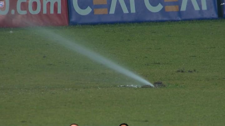 Bizarre Delay In WPL 2024 Match As Sprinklers Turn On In MI Vs GG Fixture, Picture Goes Viral Bizarre Delay In WPL 2024 Match As Sprinklers Turn On In MI Vs GG Fixture, Picture Goes Viral