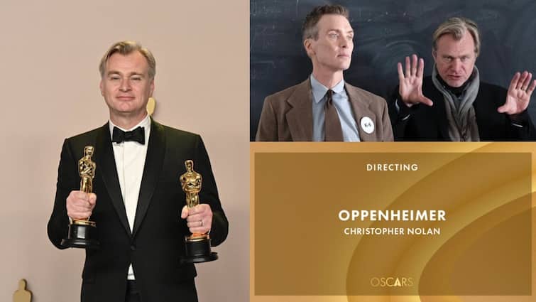 oscar 2024 christopher nolan wins oscar for best director after 8 nominations in 22 years Christopher Nolan : 22 ஆண்டுகள் கைநழுவிய ஆஸ்கர்.. சிறந்த இயக்குநர் விருதை வென்றார் கிறிஸ்டோஃபர் நோலன்