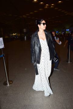 पोलका डॉट मैक्सी ड्रेस में एयरपोर्ट पर स्पॉट हुईं Katrina Kaif, एक्ट्रेस की तस्वीरें देख फिर उड़े प्रेग्नेंसी के रूमर्स