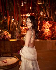 Manushi Chhillar Looks Stunning In Ivory-Gold Lehenga; Check Out Pics