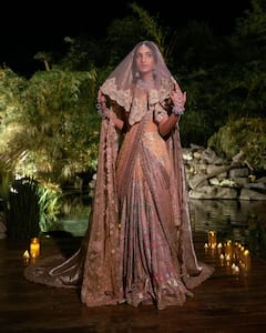 Radhika Merchant Pics: सोने का दुपट्टा ओढ़कर प्री वेडिंग फंक्शन में ली थी राधिका मर्चेंट ने एंट्री, 6 महीने में बनकर हुआ था तैयार