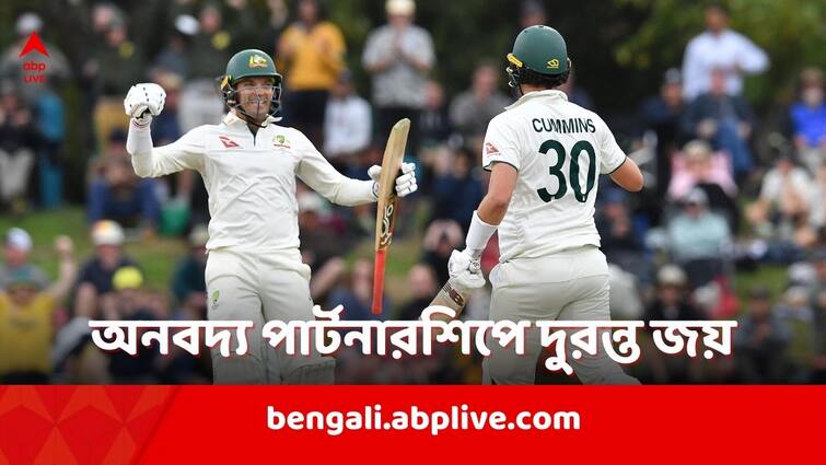 Pat Cummins and Alex Carey guides Australia to three wicket win over New Zealand and seal series NZ vs AUS: ক্যারি, কামিন্সের অনবদ্য লড়াই, কিউয়িদের বিরুদ্ধে দ্বিতীয় টেস্টে জয় ছিনিয়ে নিল অস্ট্রেলিয়া