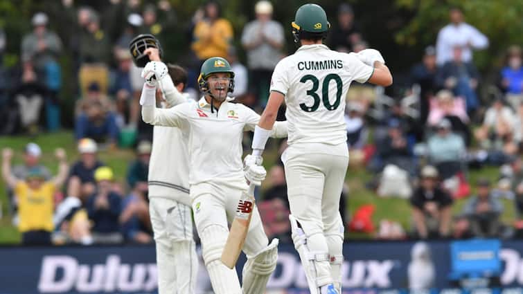AUS vs NZ 2nd Test Match Highlights Australia defeat New Zealand by 3 wickets and won series by 2-0 Pat Cummins AUS vs NZ: घर में घुसकर ऑस्ट्रेलिया ने न्यूज़ीलैंड को किया क्लीन स्वीप, कप्तान कमिंस ने करिश्मा कर जिताया दूसरा टेस्ट