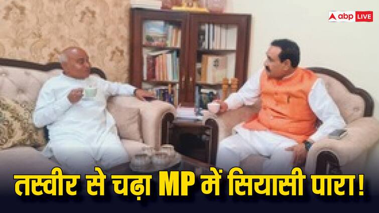 MP News Congress leader Dr Govind Singh met BJP leader Narottam Mishra in Bhopal MP News: क्या एमपी में कांग्रेस को लगेगा तगड़ा झटका? डॉ. गोविंद सिंह ने नरोत्तम मिश्रा से की बंद कमरे में चर्चा