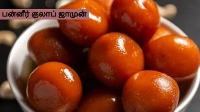 Paneer Gulab Jamun : எதாவது இனிப்பாக சாப்பிட வேண்டுமா..? வீட்டில் பன்னீர் இருந்தால் போதும், இந்த அசத்தலான பன்னீர் குலாப் ஜாமுன் ரெசிபியை உடனே ட்ரை செய்யுங்கள்.
