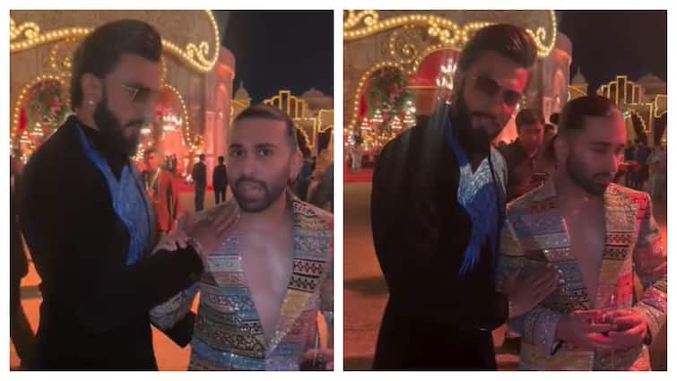 Ranveer Singh Orry Funny Video From Anant Ambani And Radhika Merchant Pre-Wedding Celebration, Also Featuring Arjun Kapoor Ranveer Singh Tries To Unravel ‘The Science Of Orry’s Touch’ In This Funny Video - Watch