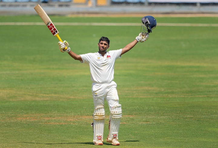 Musheer Khan showcased remarkable batting prowess in the Ranji Trophy, making a significant statement with his performances. He scored a double century in the quarter-final, followed by a half-century in the semi-final, and now a century in the final match.