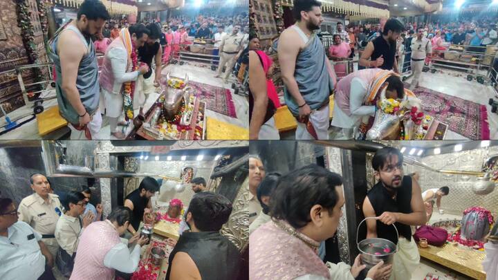 Govinda Visit Mahakaleshwar Temple: अभिनेता गोविंदा उज्जैन पहुंचे. उन्होंने भगवान महाकाल के दरबार में पहुंचकर शीश नवाया. उन्हें देख महाकाल के दरबार में पहुंचे भक्त भी काफी उत्साहित हो उठे.