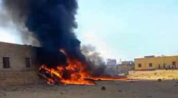 fighter plane crashed in Jaisalmer, the plane fell on the hostel, see video Tejas Fighter Plane: ਜੈਸਲਮੇਰ 'ਚ ਲੜਾਕੂ ਜਹਾਜ਼ ਹੋਇਆ ਕ੍ਰੈਸ਼, ਹੋਸਟਲ 'ਤੇ ਡਿੱਗਿਆ ਜਹਾਜ਼, ਵੇਖੋ ਵੀਡੀਓ