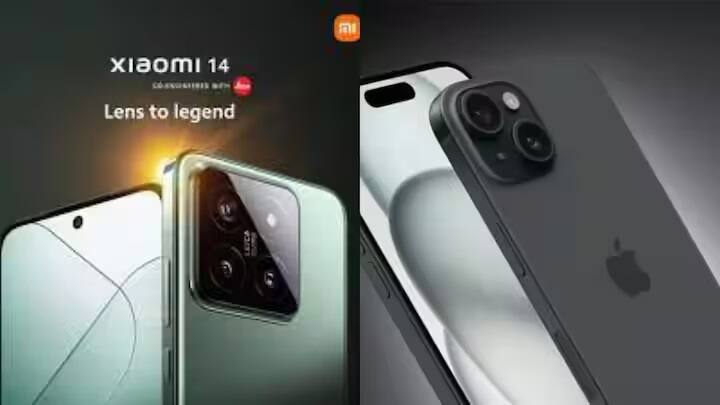 ડિસ્પ્લે: - iPhone 15માં 6.1-ઇંચની સ્લિમ બેઝલ સ્ક્રીન છે, જે 2000 nits ની ટોચની બ્રાઇટનેસ સાથે આવે છે, પરંતુ તેનો રિફ્રેશ દર માત્ર 60Hz છે. સૂચનાઓ માટે તેમાં એક ડાયનેમિક આઇલેન્ડ પણ આપવામાં આવ્યો છે. જ્યારે, Xiaomi 14 વિશે વાત કરીએ તો, તેમાં 6.36-ઇંચની 12-બીટ LTPO ફ્લેટ AMOLED સ્ક્રીન છે, જેની પીક બ્રાઇટનેસ 3000 nits છે અને રિફ્રેશ રેટ 120Hz છે. આ ફોનની ડિસ્પ્લે અલ્ટ્રા-પાતળી સ્ક્રીન બેઝલ્સ સાથે આવે છે.