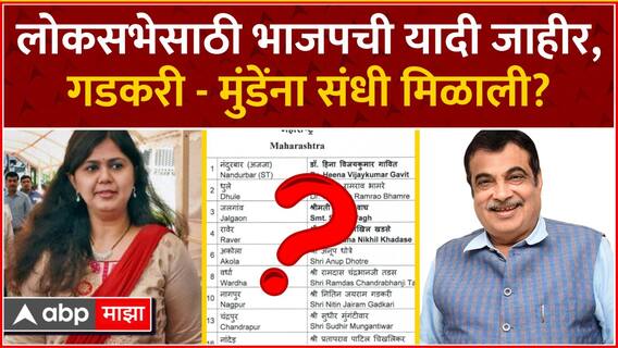 BJP Lok Sabha Candidate List : भाजपची लोकसभेसाठी दुसरी यादी जाहीर, राज्यातले 20 नावं समोर