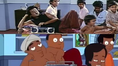 Rajini movie scene in americal dad sitcom surprises rajini fans Rajinikanth: அட.. ஹாலிவுட் கார்ட்டூன் தொடரில் 80ஸ் ரஜினிகாந்த் படக்காட்சி: ஷாக்கில் ரசிகர்கள்!