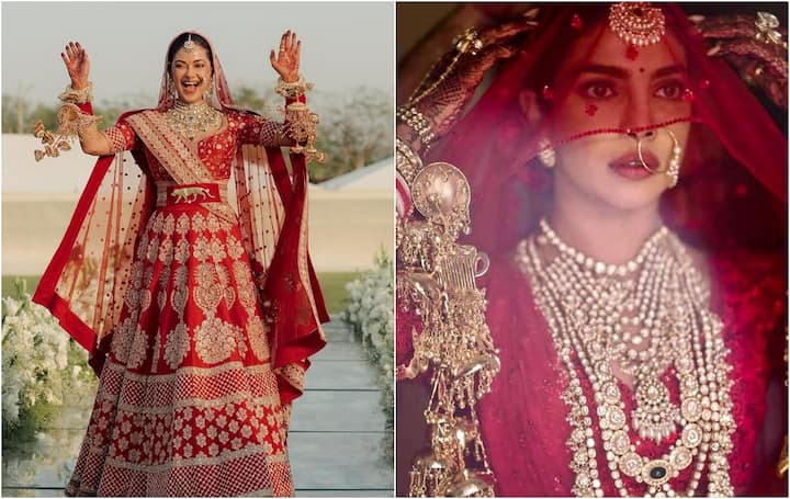 Meera Chopra Wedding Outfit: बॉलीवुड एक्ट्रेस और प्रियंका चोपड़ा की कजिन सिस्टर मीरा चोपड़ा हाल ही में अपने बॉयफ्रेंड रक्षित केजरीवाल संग शादी के बंधन में बंध गई हैं.