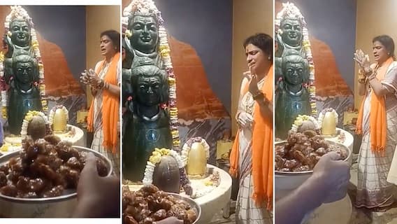 Hyderabad BJP MP Candidate Madhavi Latha Shiva Pooja | నమకచమకంతో శివుడికి మాధవీలత పూజలు | ABP Desam